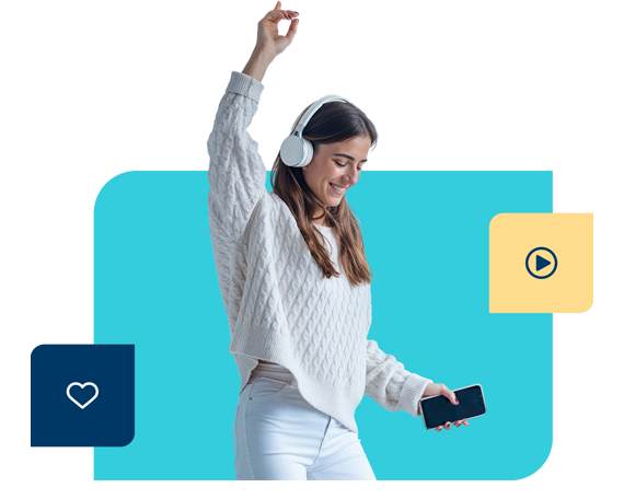 Mujer escuchando música