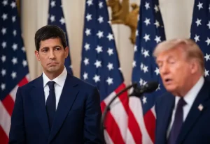 Kevin Warsk, presidente de la Fed, y Donald Trump, presidente de EE.UU