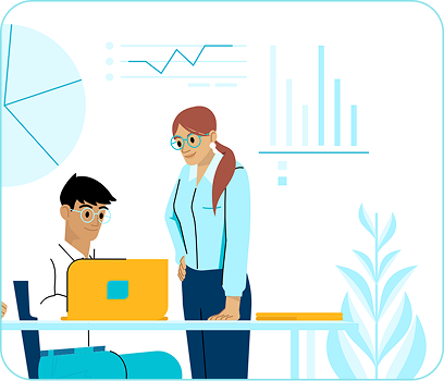 ilustracion-de-dos-personas-revisando-finanzas ilustracion-de-dos-personas-revisando-finanzas