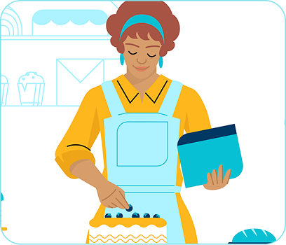 ilustracion-de-emprendedora-de-una-pasteleria ilustracion-de-emprendedora-de-una-pasteleria