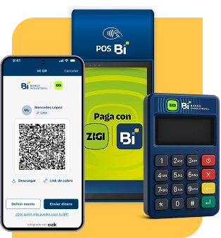 soluciones de pago POS Bi- POS movil-QR Zigi y Cuik