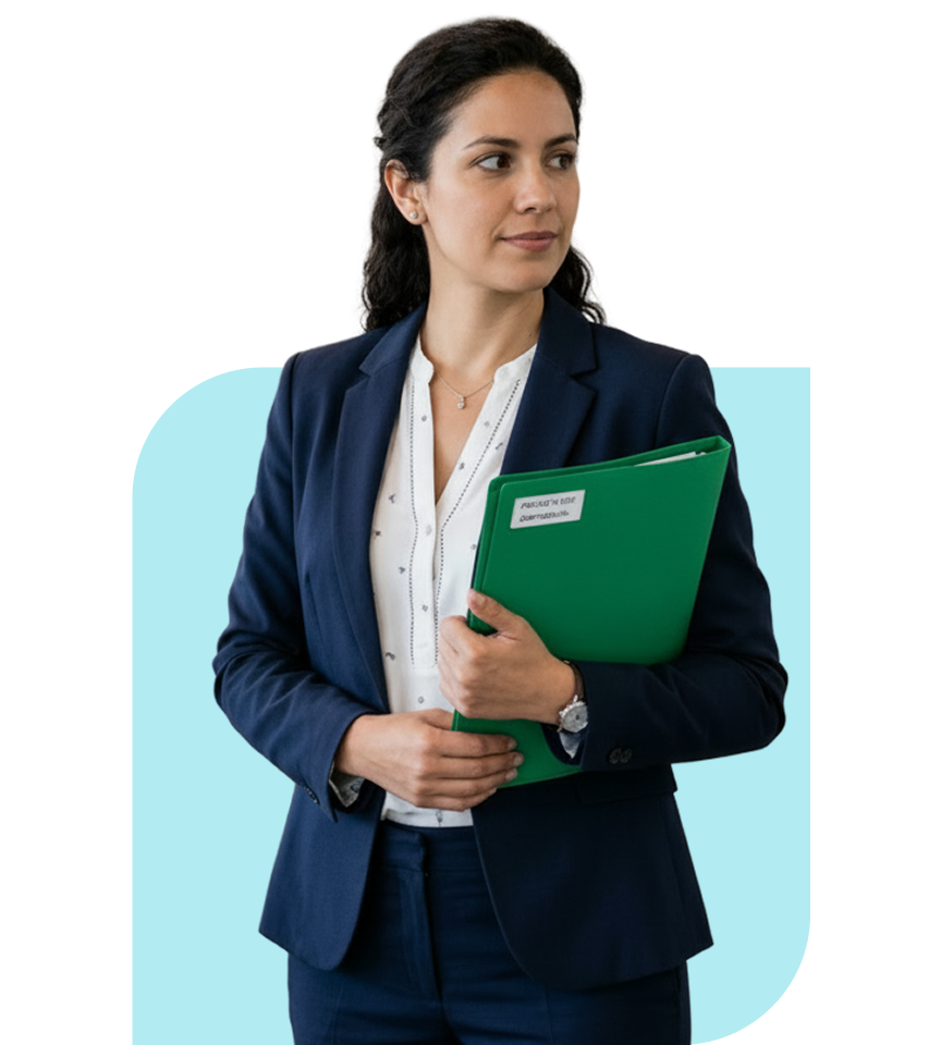 mujer-con-cartapacio-verde mujer-con-cartapacio-verde