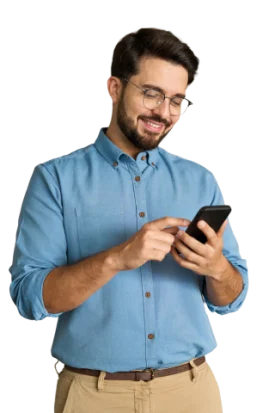 hombre usando app club bi hombre usando app club bi