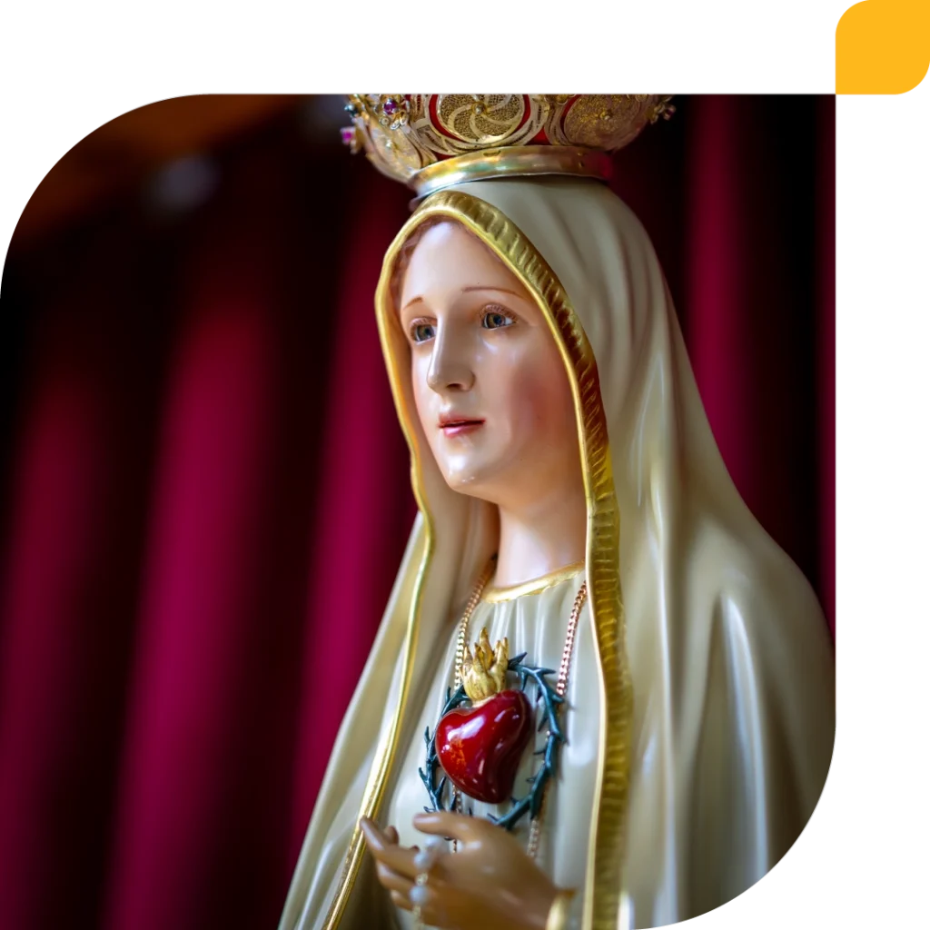 Imagen de una representación de la Virgen María