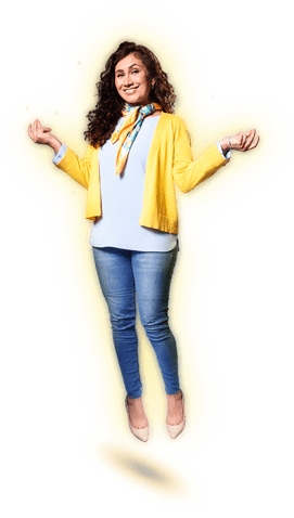 haz la cuenta bi - mujer flotando